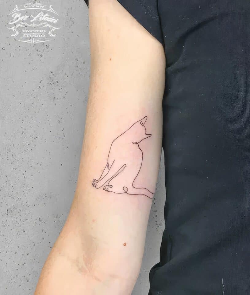 Feminine Cat Tattoos 45