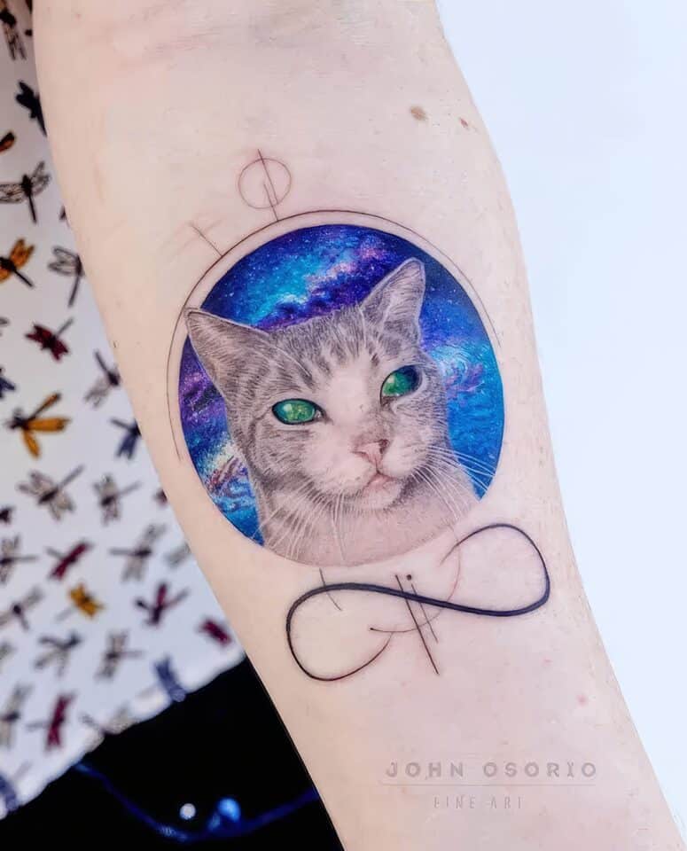 Feminine Cat Tattoos 48