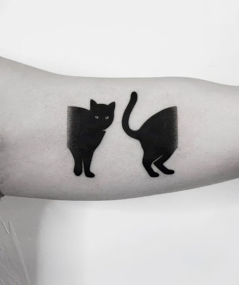 Feminine Cat Tattoos 49