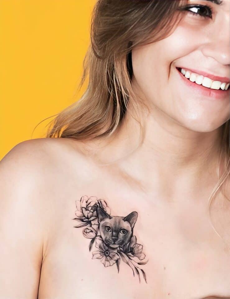 Feminine Cat Tattoos 53