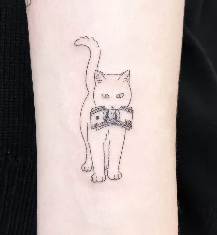 Feminine Cat Tattoos 56