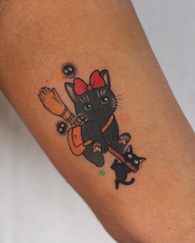 Feminine Cat Tattoos 6