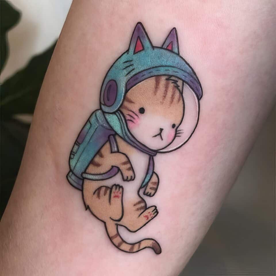 Feminine Cat Tattoos 60