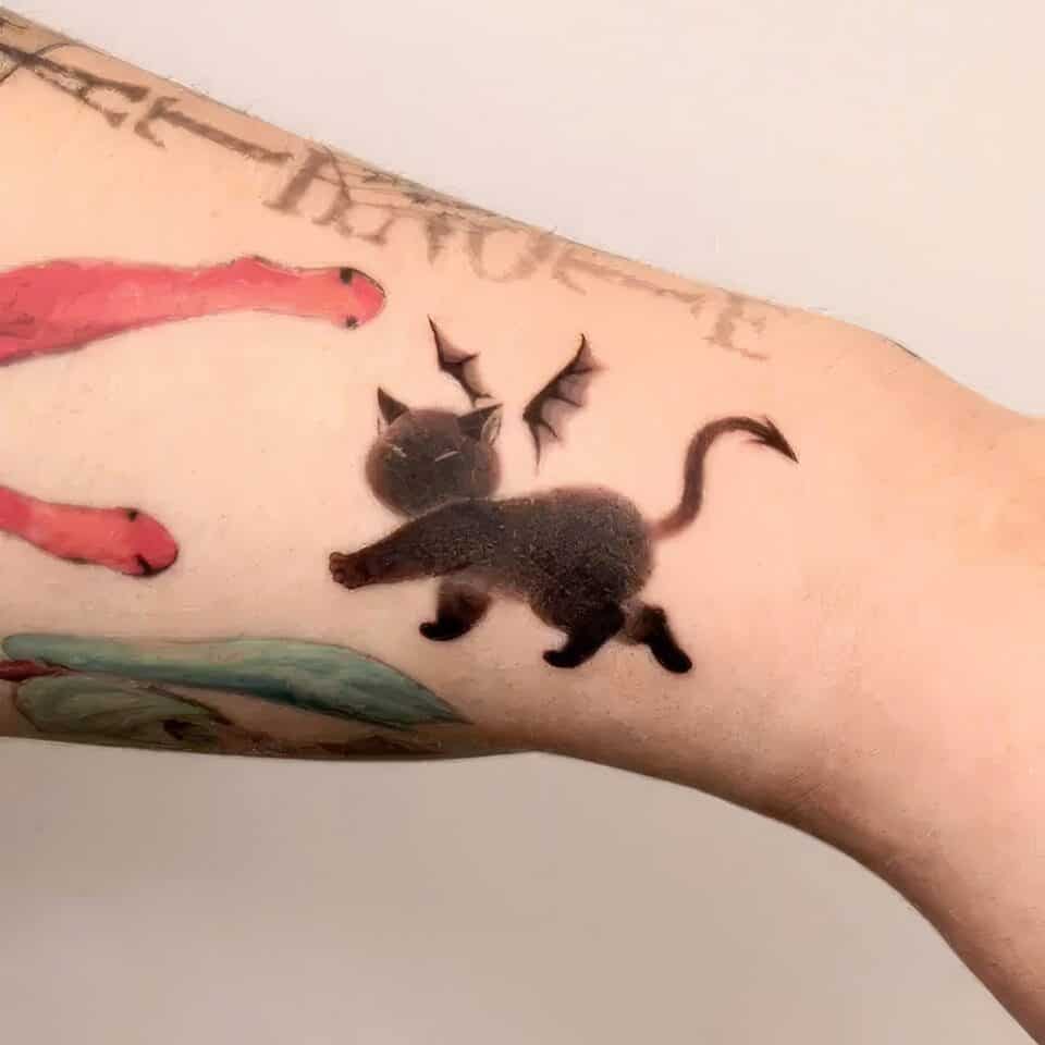 Feminine Cat Tattoos 65