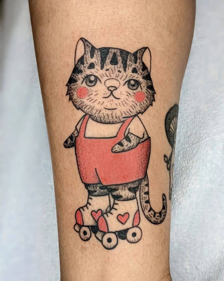 Feminine Cat Tattoos 7