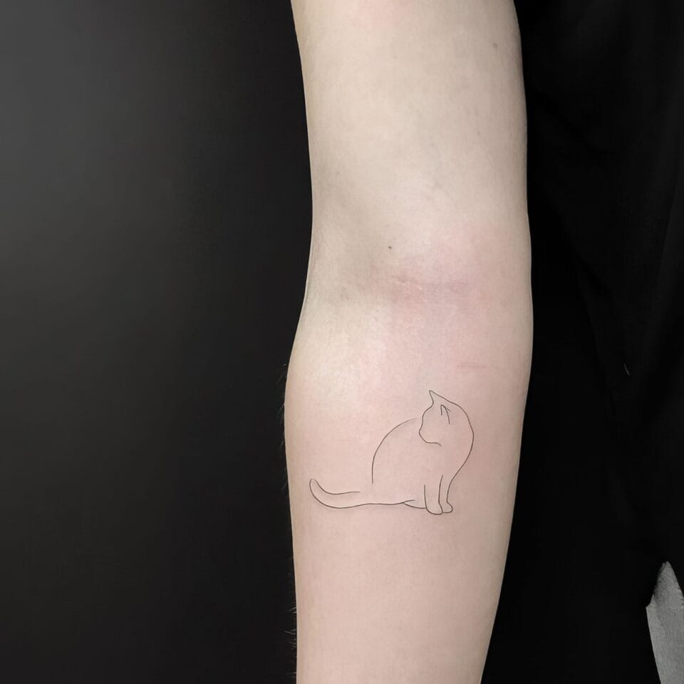 Feminine Cat Tattoos 71