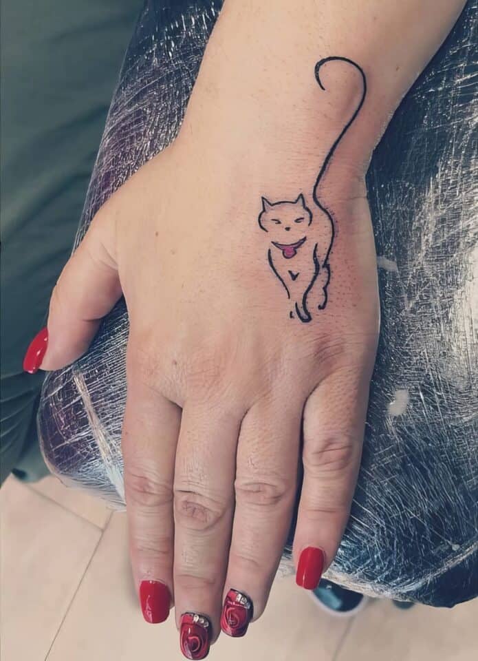 Feminine Cat Tattoos 73