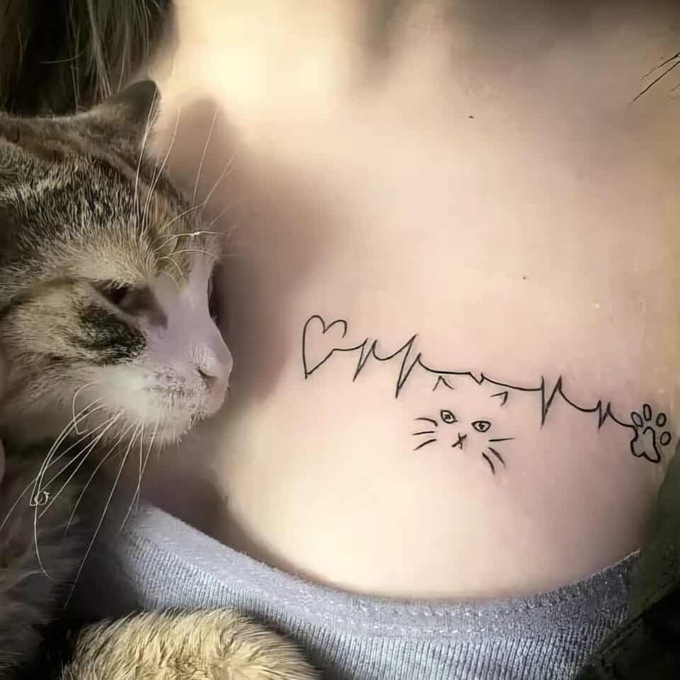 Feminine Cat Tattoos 75