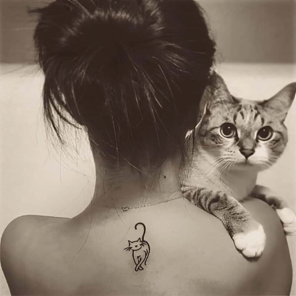 Feminine Cat Tattoos 83