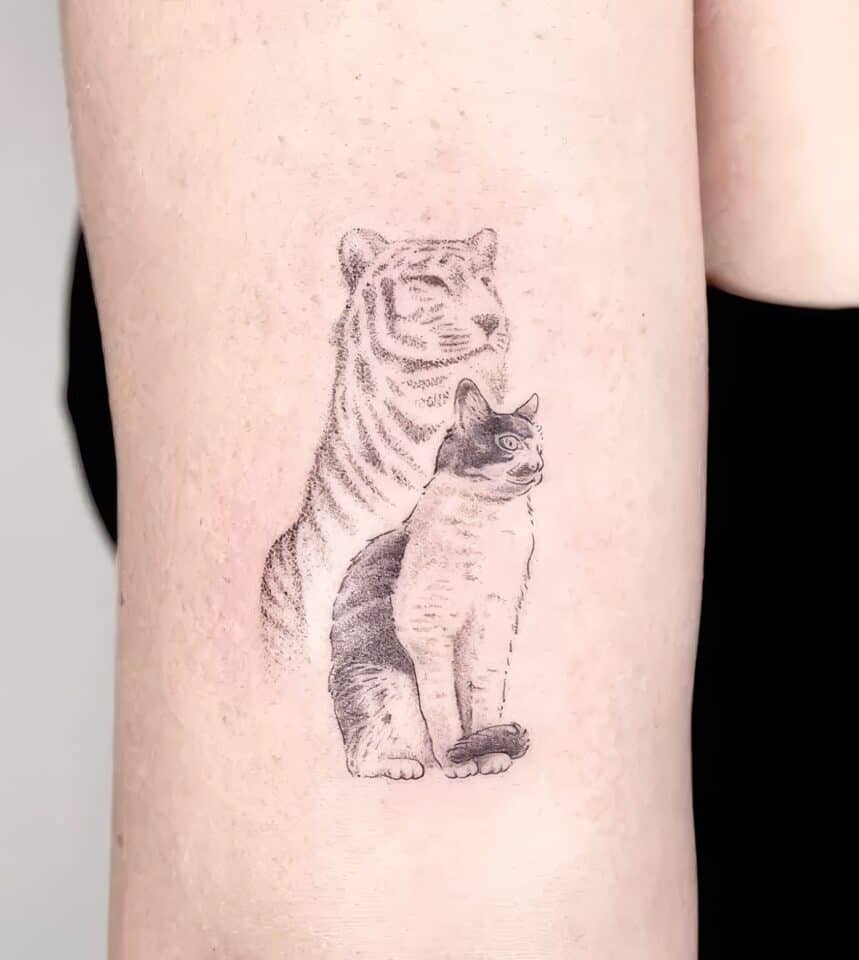 Feminine Cat Tattoos 90