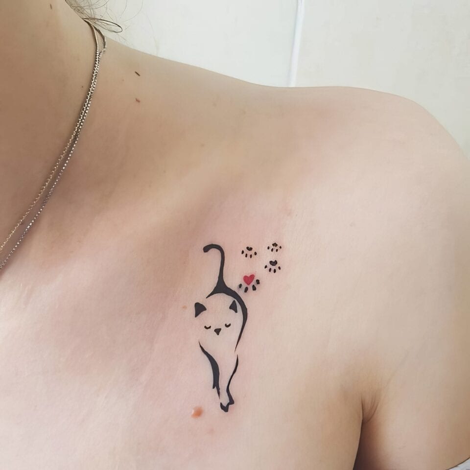 Feminine Cat Tattoos 93