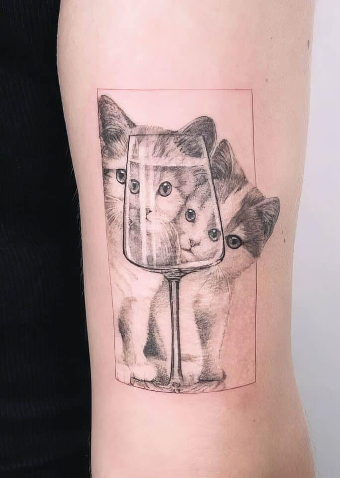 Feminine Cat Tattoos 95