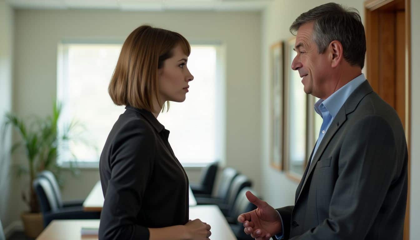 An office manager oversees a random drug screening of an employee.