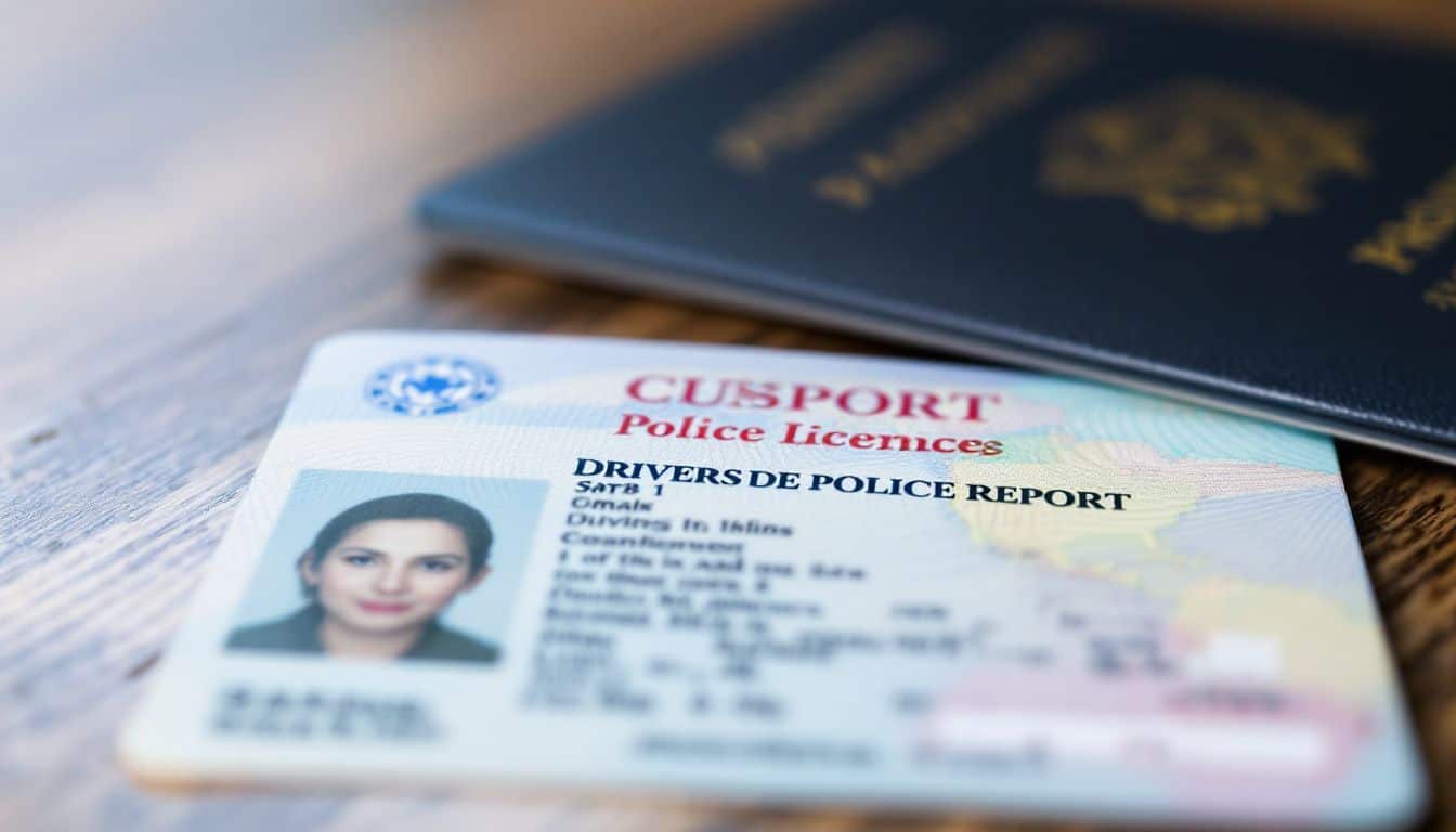 State driver's license and passport on table, emphasizing importance of personal identification.