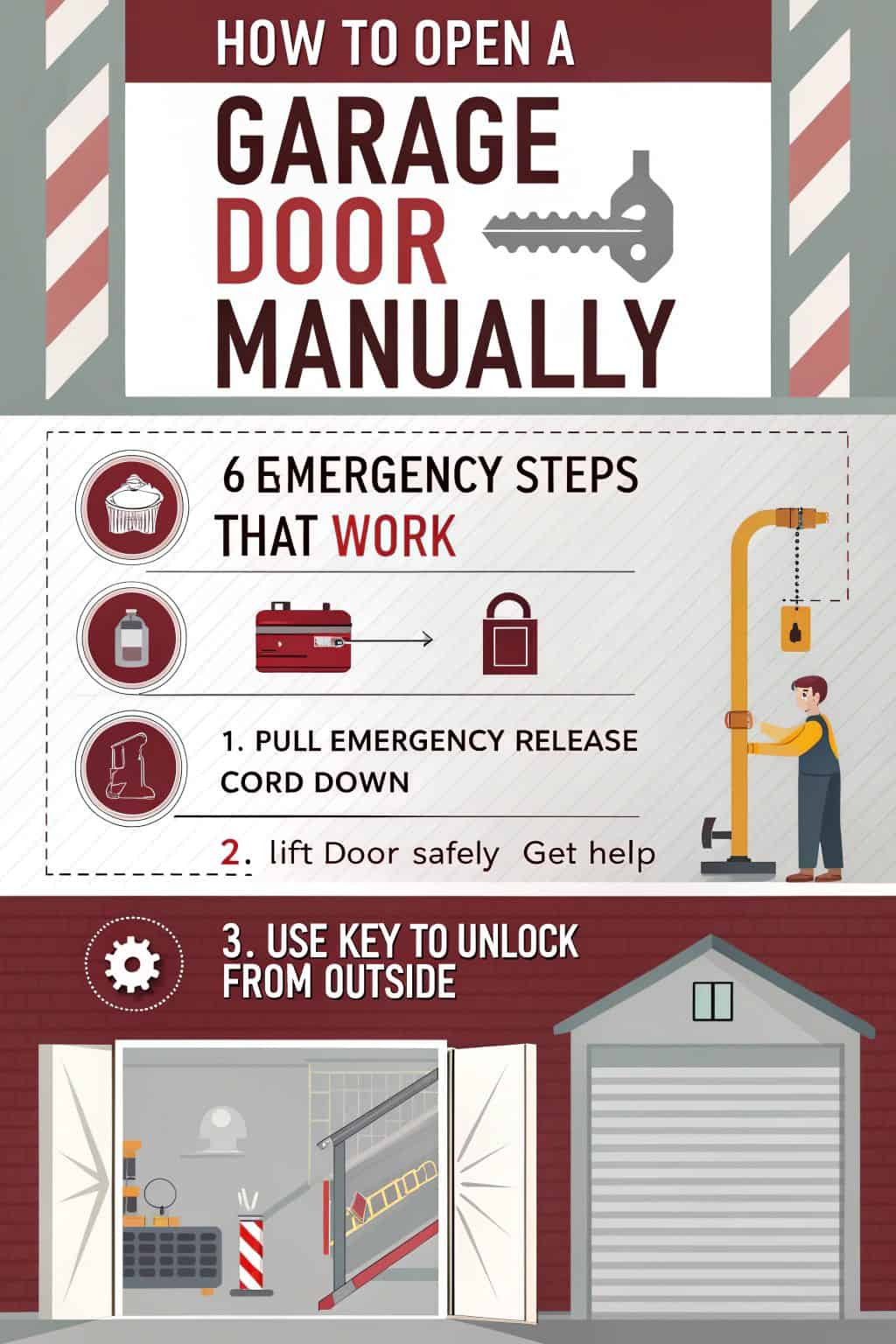 how to open a garage door manually 6 emergency steps that work 0483