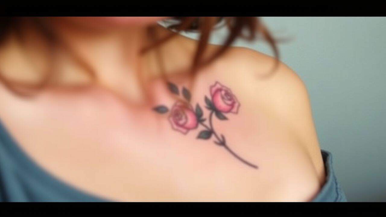 A blurred rose tattoo represents a woman's journey through love and growth.